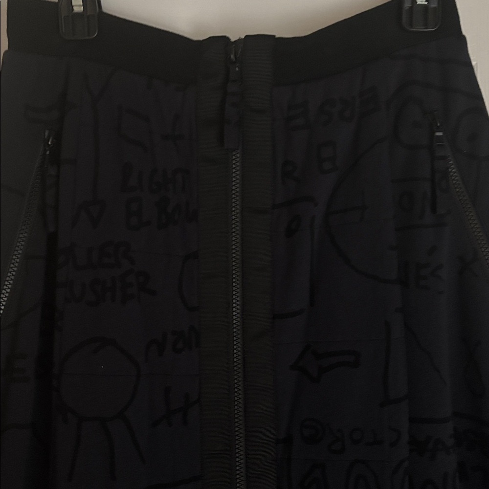 Rundholz Black Label Asymmetrical Tulip Skirt in Dark Gray and Black Print - Picture 5 of 16